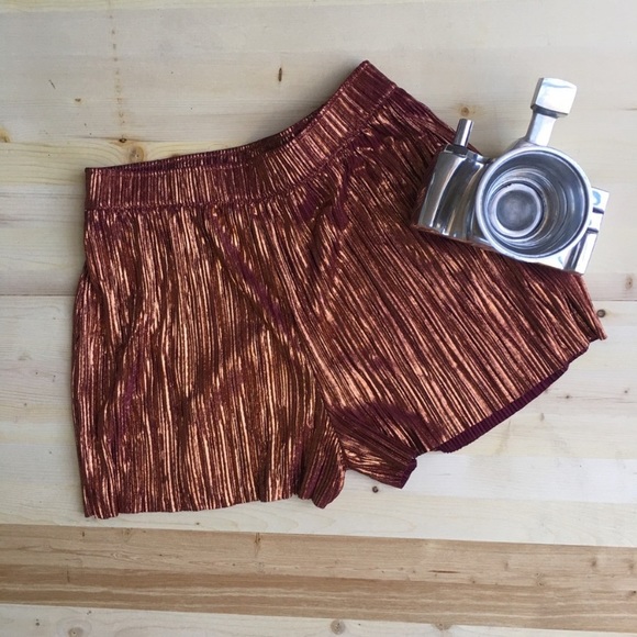 H&M Pants - METALLIC SHORTS NWOT